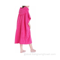 Microfiber Poncho Towel Hooded Poncho Beach Towels for adult Supplier